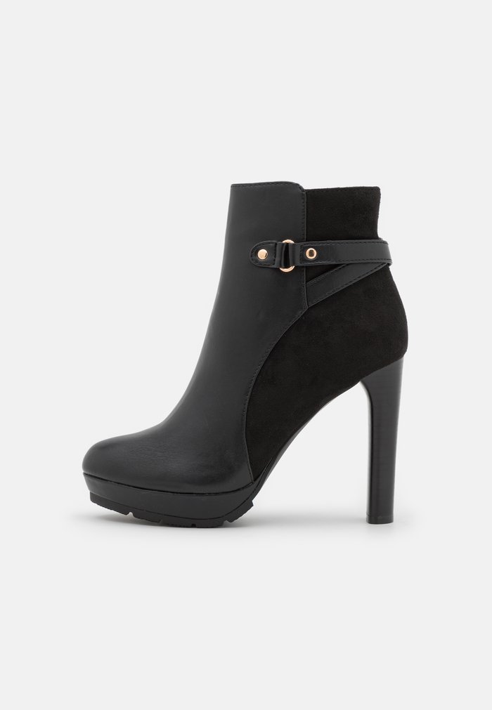 Bottines Anna Field Plateforme Block heel platform Zip UP Noir Femme | HXW-6353089